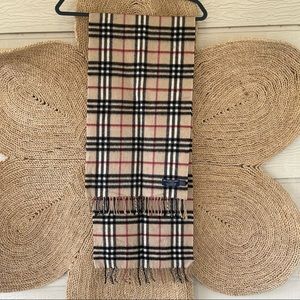 Burberry Nova Check Scarf Cashmere with fringe 
EUC